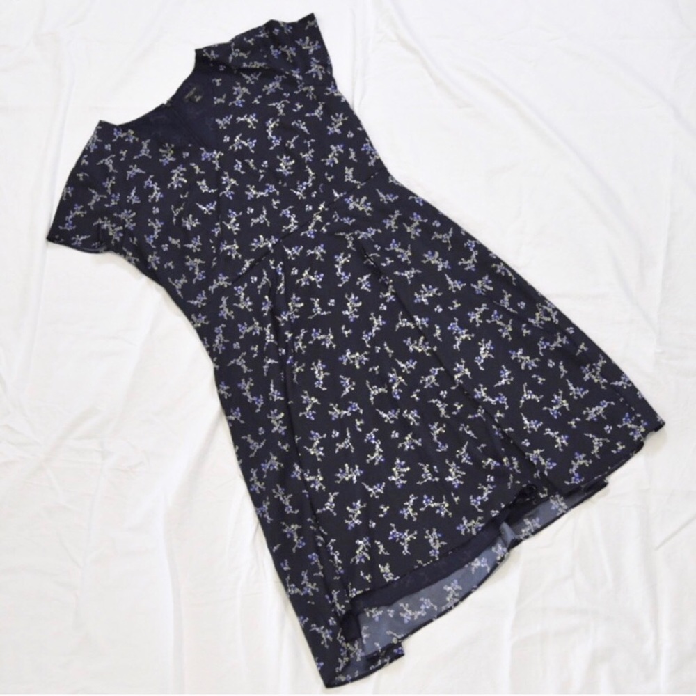 NWOT Ann Taylor Navy Floral Dress